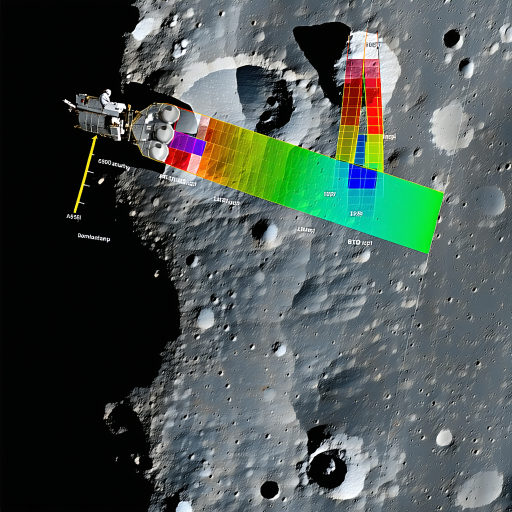 A Spacecraft Is Flying Past A Large Rock, Which Is Part Of A Moon