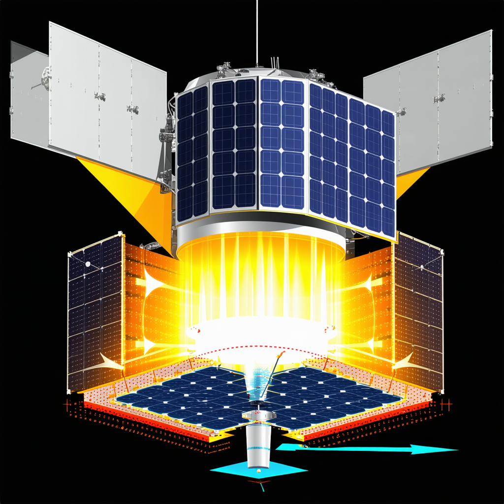 A Space Station Is Shown In A Black And White Image