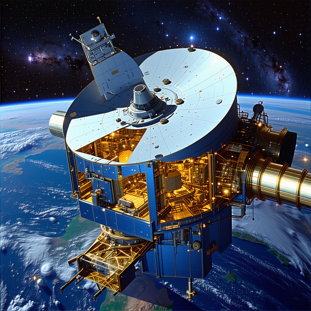 A Space Station With A Large Dome-shaped Structure On Top Of It