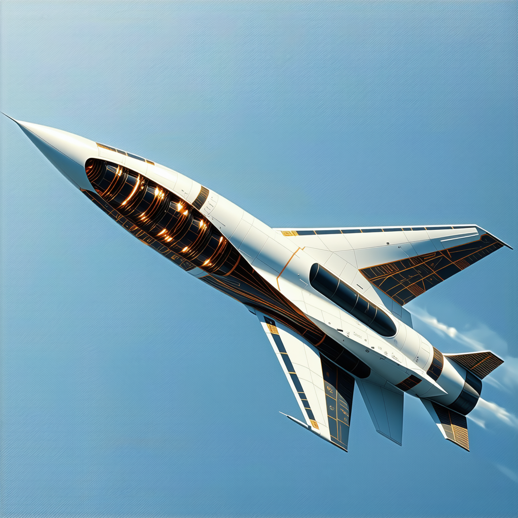 A White Jet Is Flying Through The Sky, Leaving A Trail Of Smoke Behind It