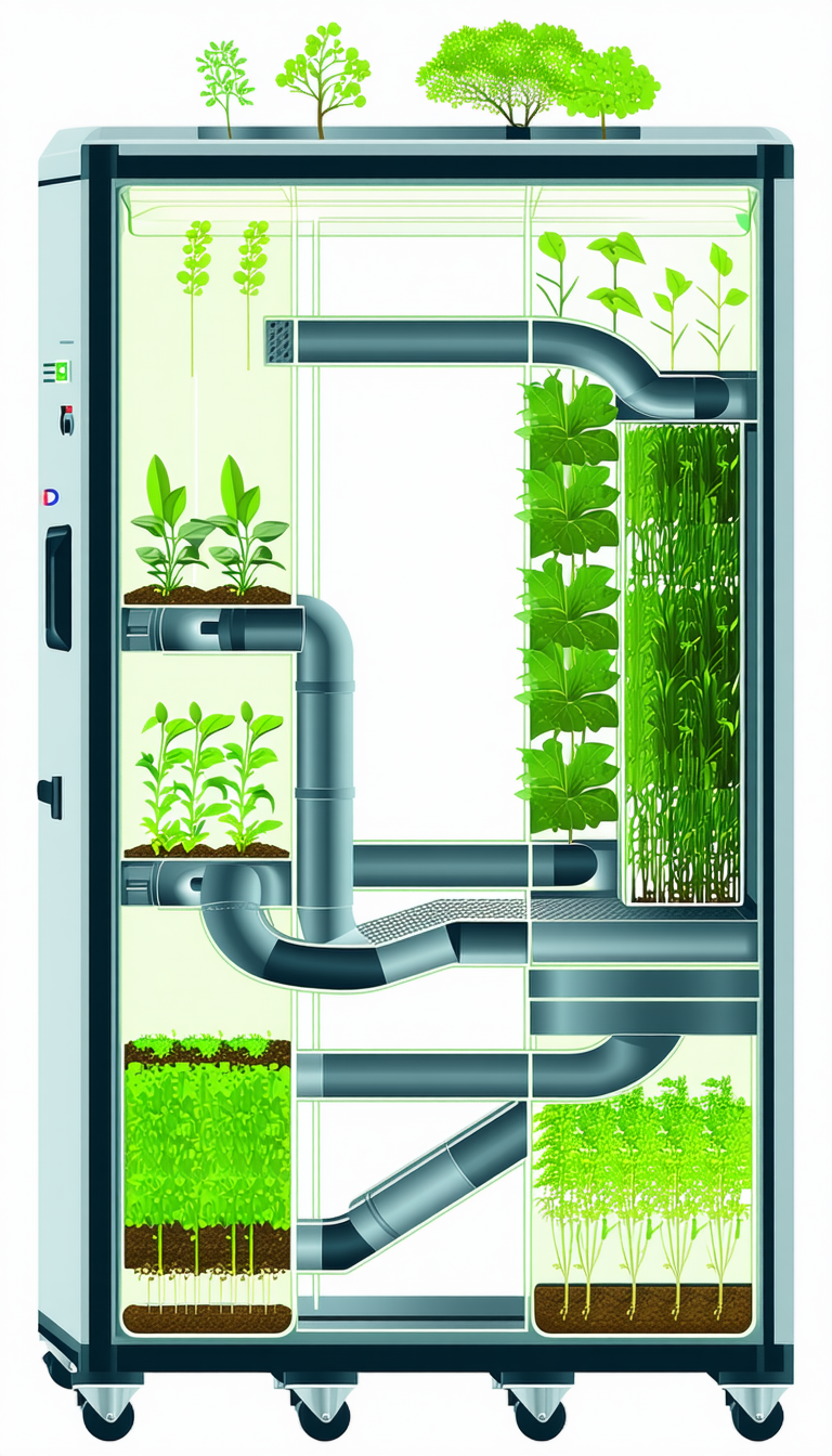 A Large Greenhouse Is Filled With Various Plants, Including A Large Number Of Potted Plants