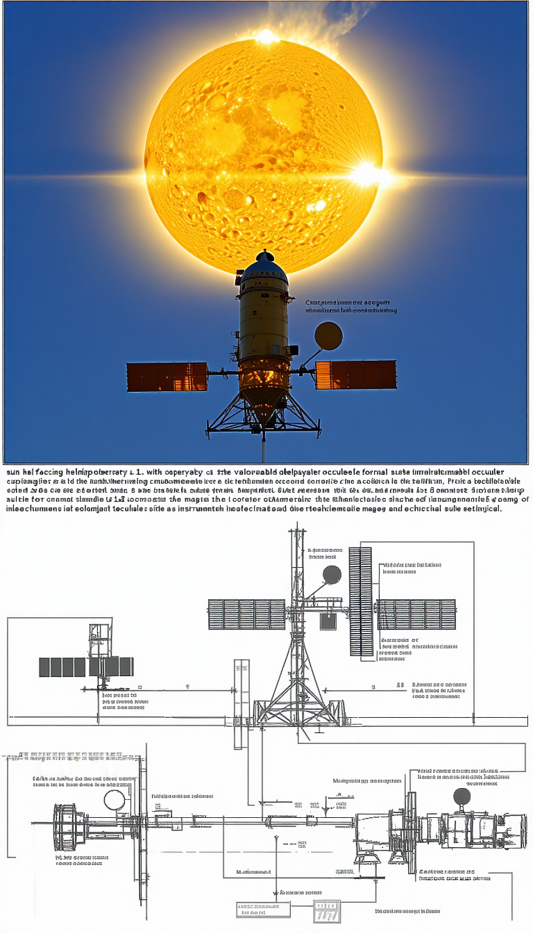 A Large Satellite Dish With A Sun In The Center