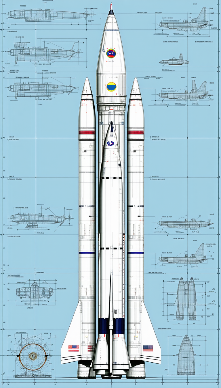 space shuttle shown blue white