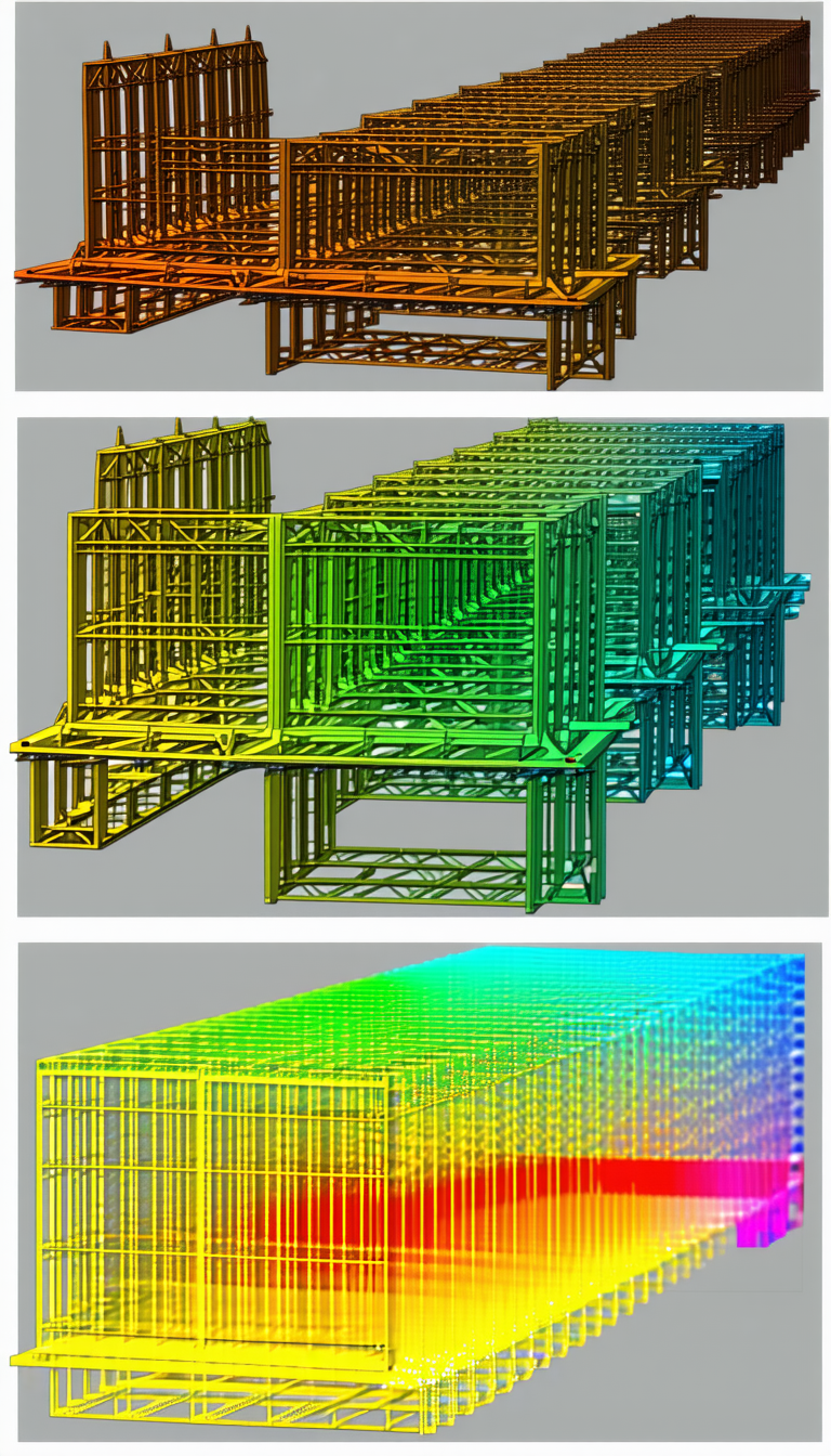There Are Four Different Colored Images Of A Building