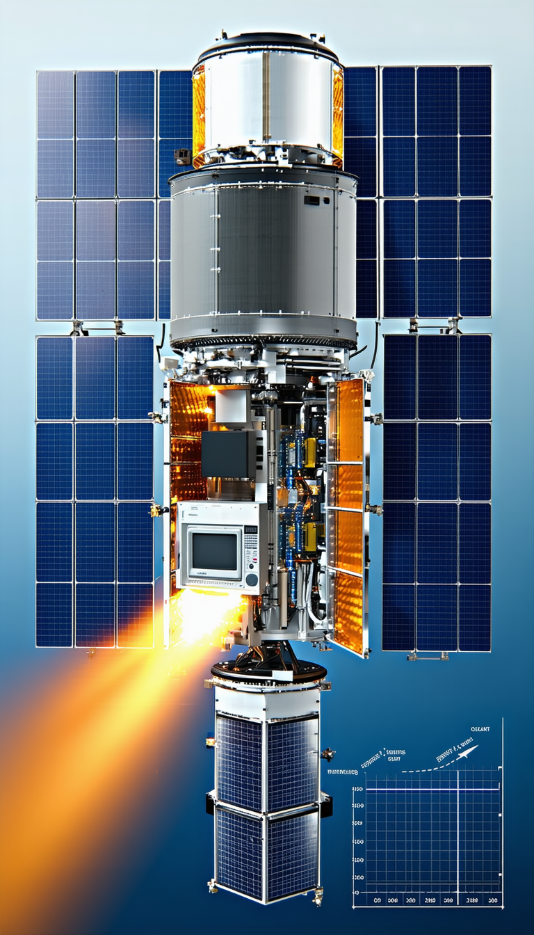 A Large Satellite Dish With A Television Monitor Mounted On It