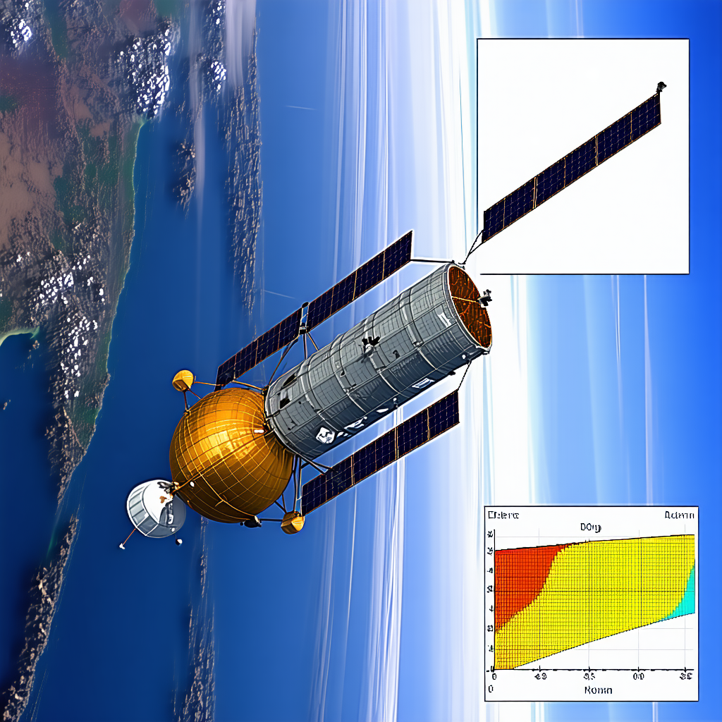 A Spacecraft, Possibly A Satellite, Flying Through The Sky