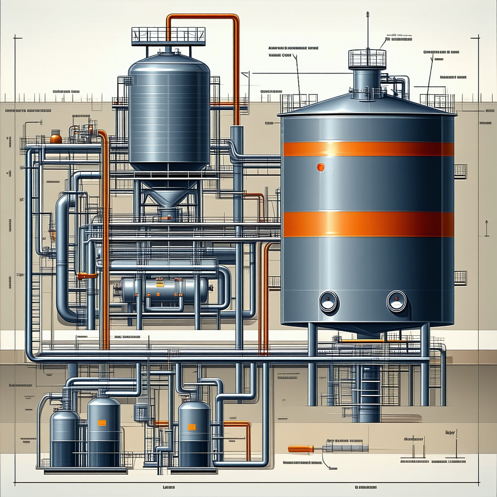detailed drawing large industrial plant