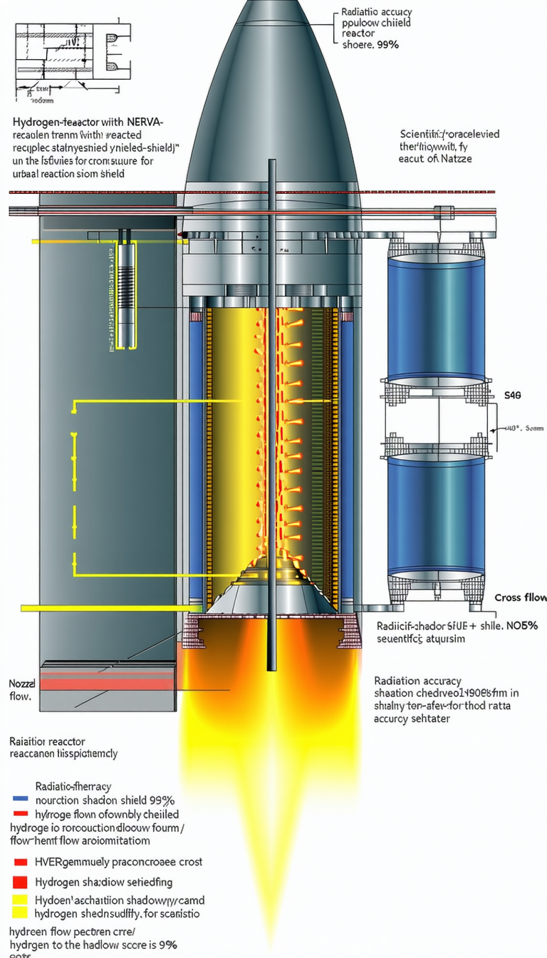 The Image Is A Diagram Of A Rocket Engine, Showing The Various Components And Their Functions