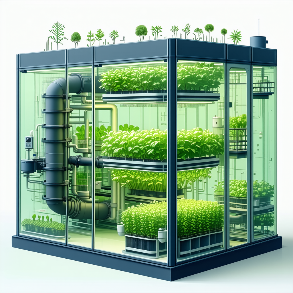 A Large, Modern Greenhouse Filled With Various Plants