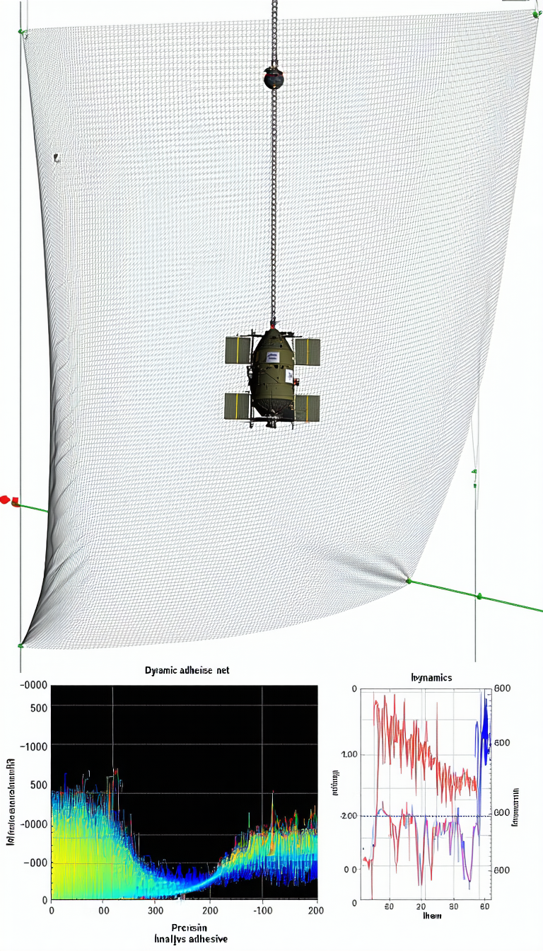 A Small Spacecraft, Possibly A Satellite, Hanging From A Wire