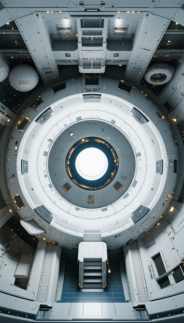 In The Image, There Is A Large, Round, White Structure With A Hole In The Center