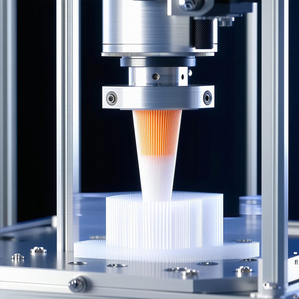 A Machine That Is Printing A Plastic Object