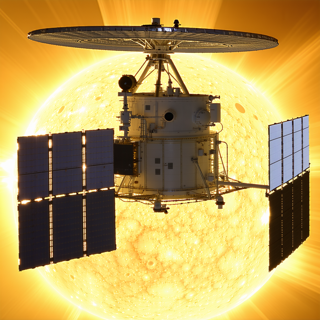 A Spacecraft With A Large Dome-shaped Structure On Top Of It