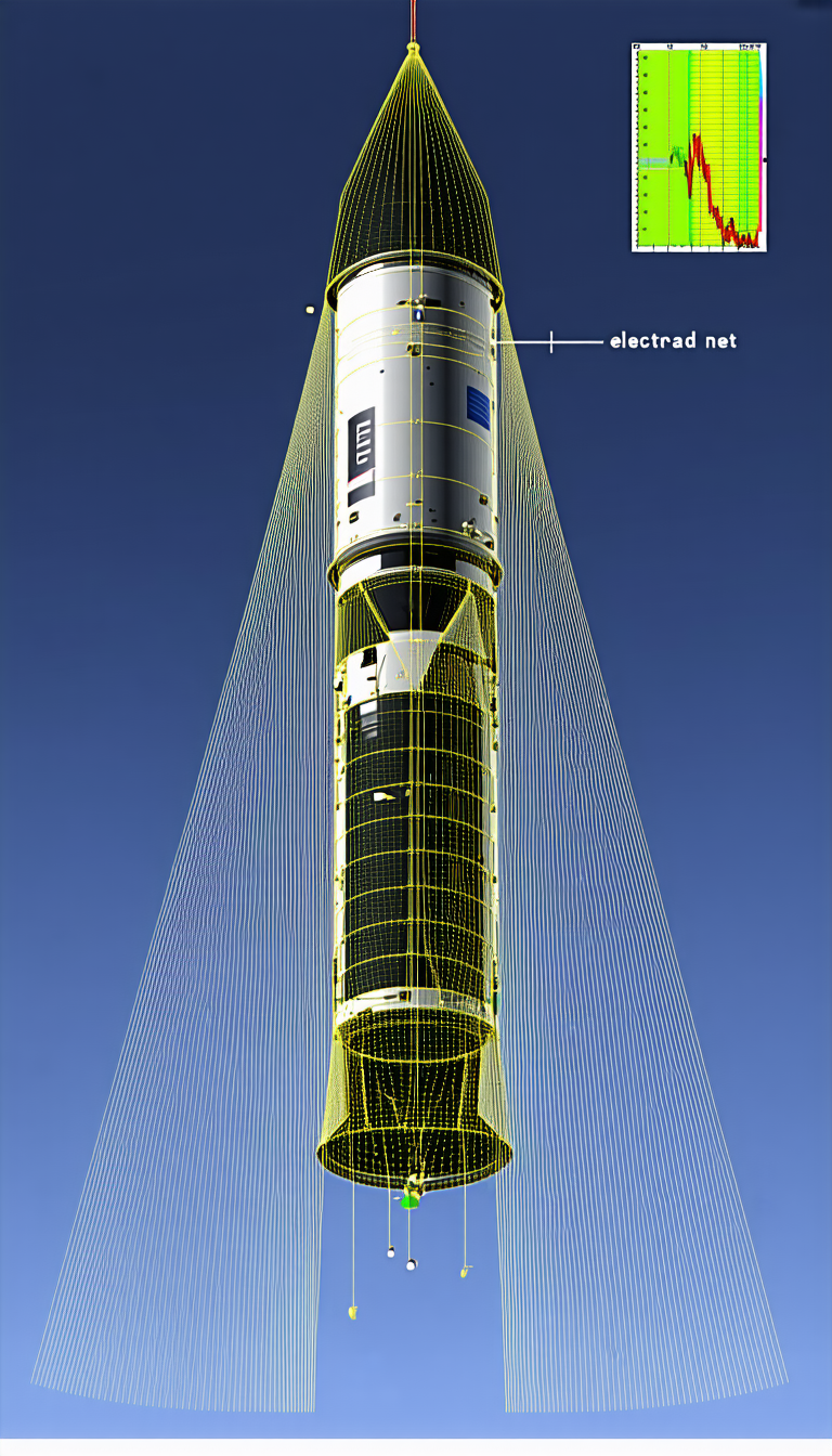 large, thin, tall spacecraft