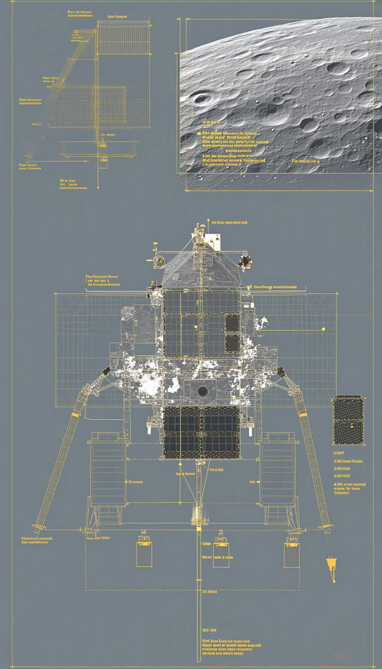 A Detailed Diagram Of A Space Shuttle Is Displayed In A Blue And White Color Scheme