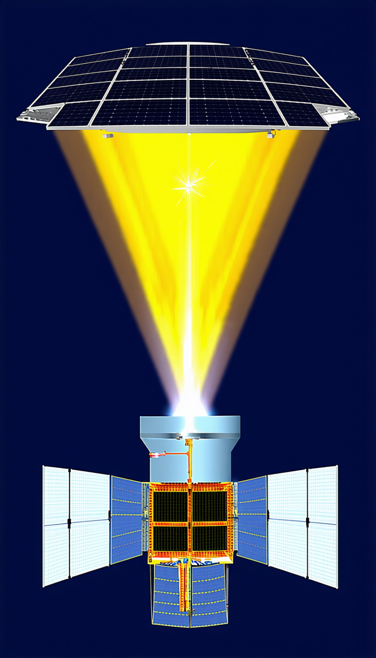 A Bright Light Source, Possibly A Star Or A Light Bulb, Shining In The Dark