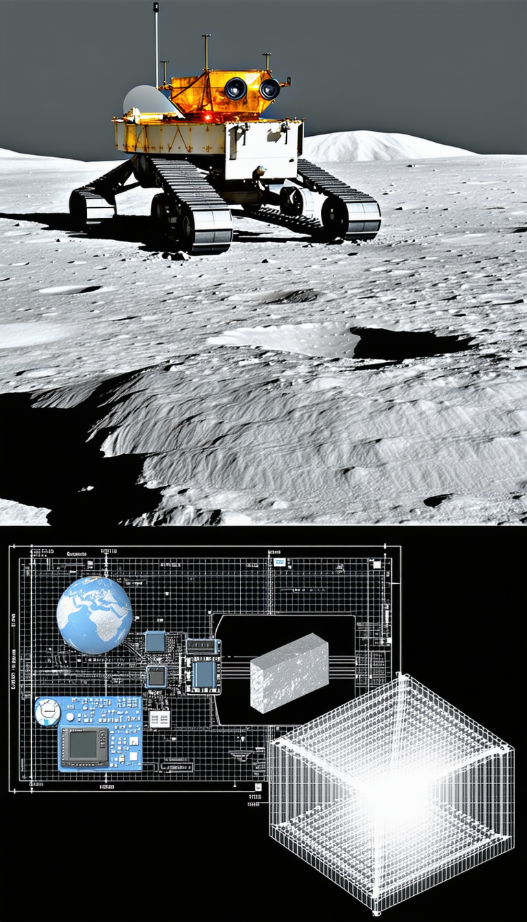 split-screen display, showing rover left