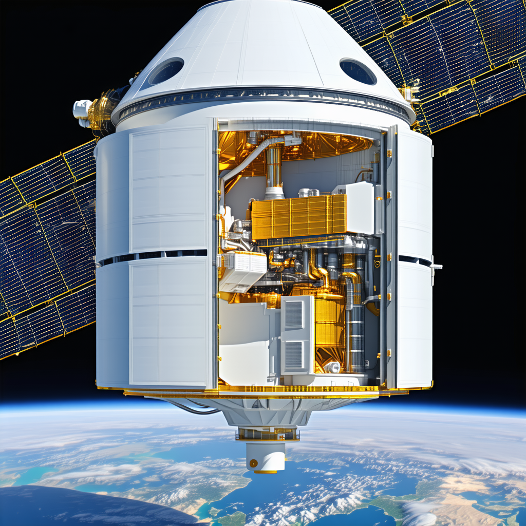 A Space Station With A Large Dome On Top