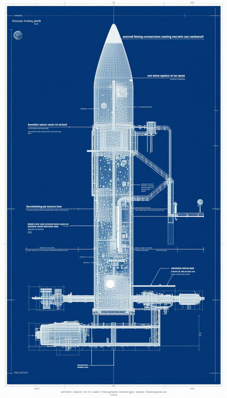 A Blue Drawing Of A Large Pipe Is Displayed