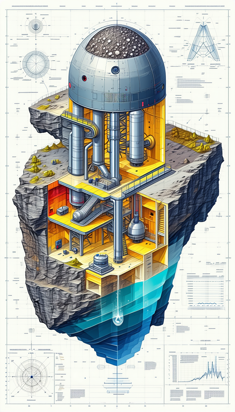 detailed drawing futuristic building