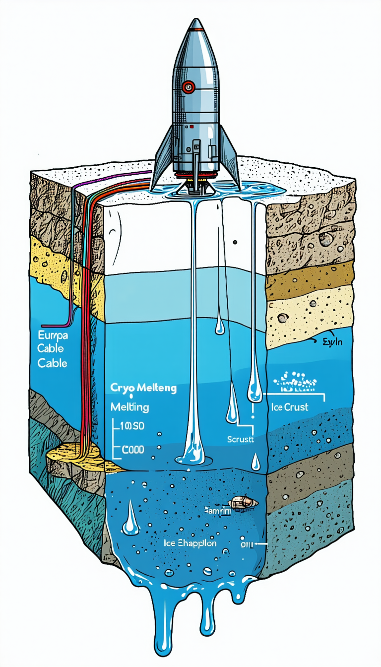 The Image Is A Cartoon Drawing Of A Submarine, With A Large Iceberg In The Background