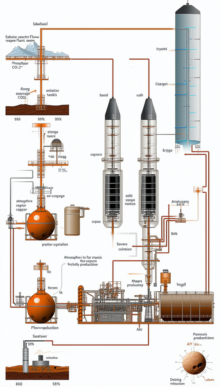 A Diagram Is Shown Of A Chemical Plant, With A Large Orange Tank And A Smaller Orange Tank
