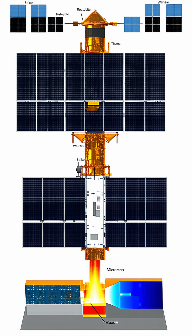 A Large Solar Panel, Which Is A Part Of A Space Station