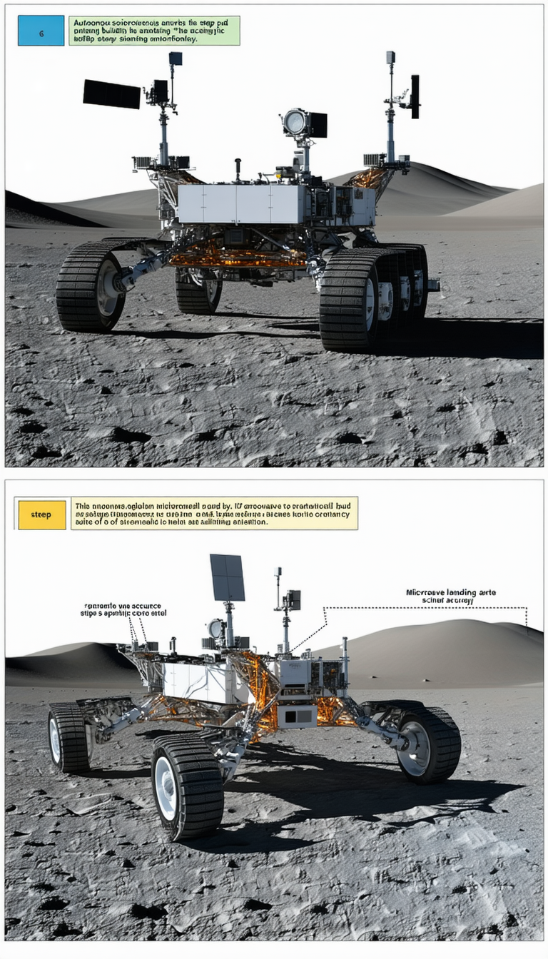 A White Rover Vehicle On A Dirt Surface, Likely On A Planet
