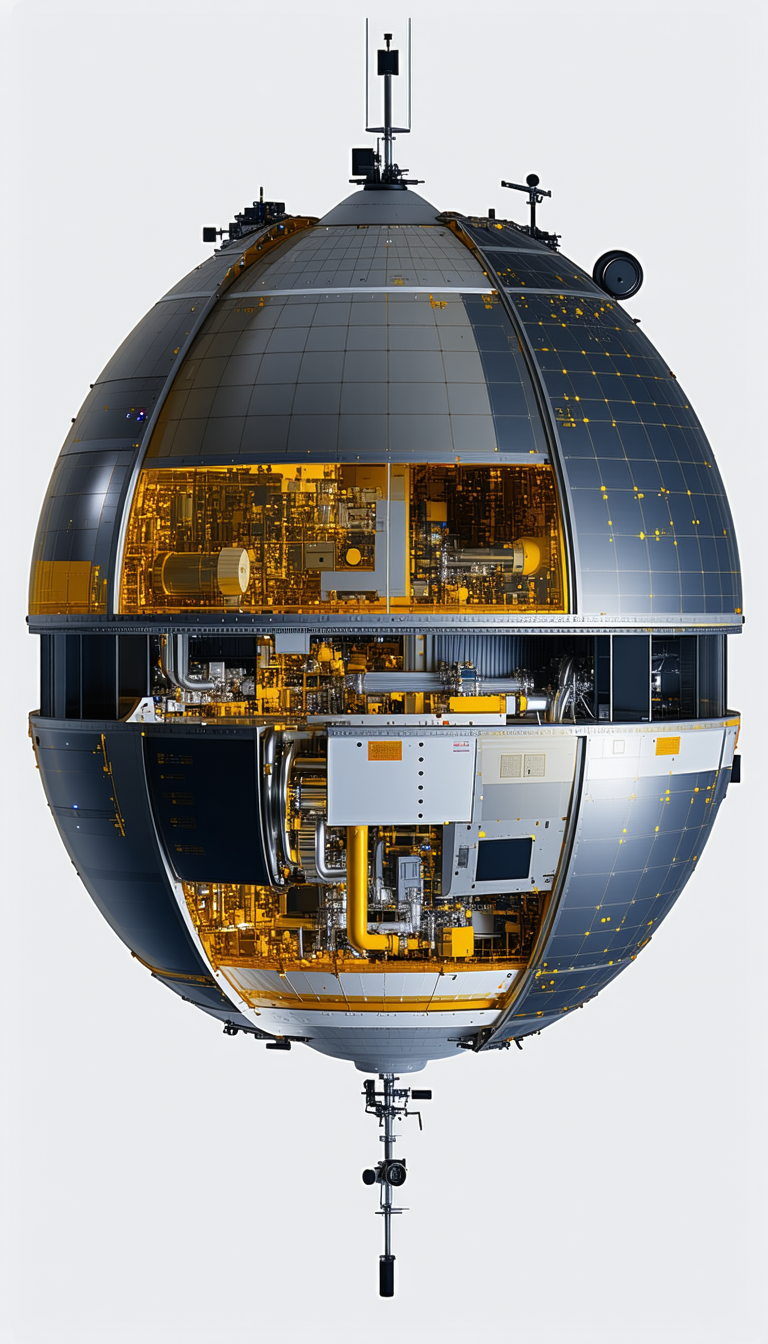 A Large, Round, And Shiny Object That Appears To Be A Sphere