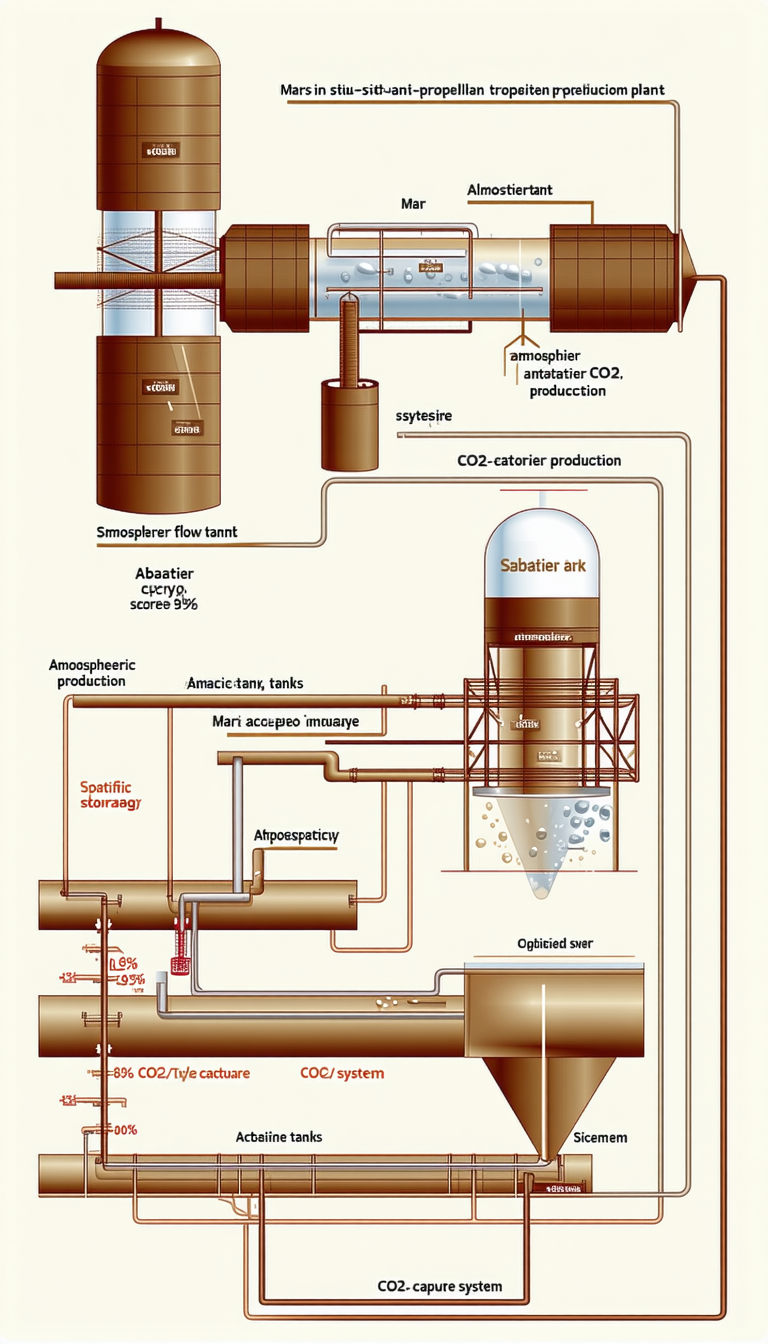 The Image Is A Diagram Of A Chemical Plant, Showing The Process Of Producing A Chemical