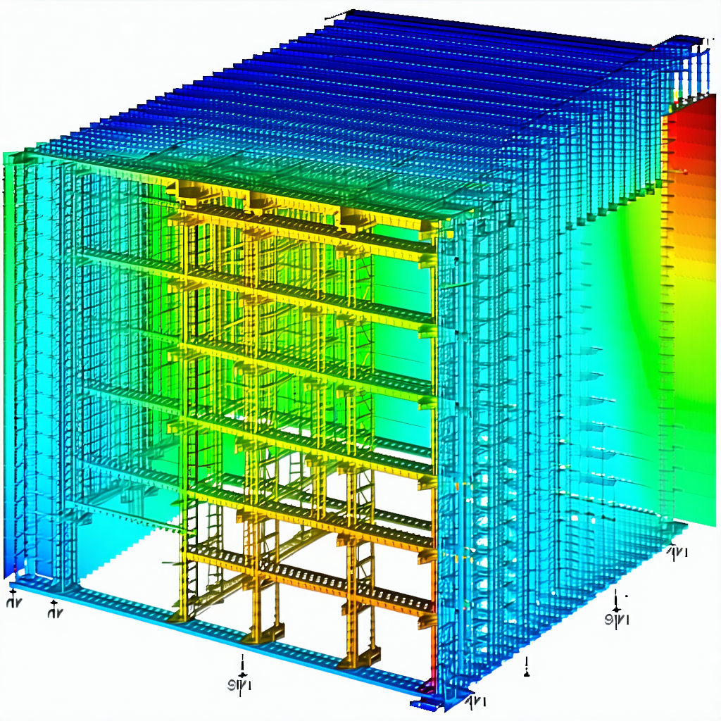 The Image Is A 3d Model Of A Building, Likely A Large Structure With Multiple Levels
