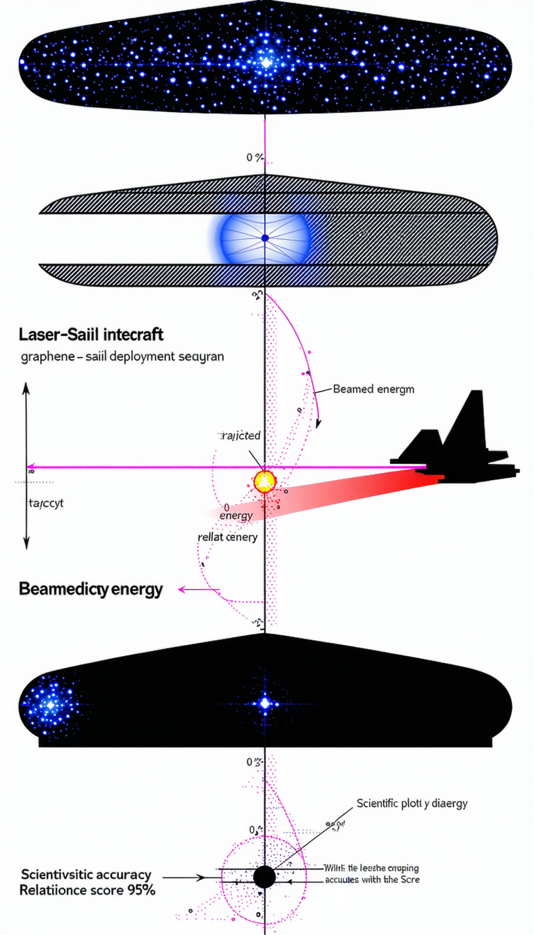 The Image Is A Diagram Showing The Process Of A Laser Sail Intercraft