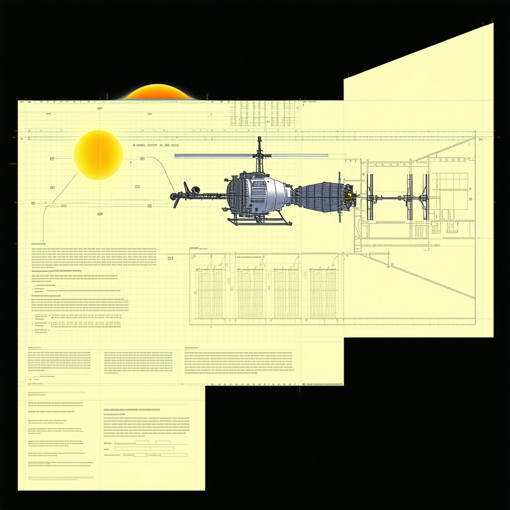 A Large Helicopter Is Shown In A Detailed Drawing
