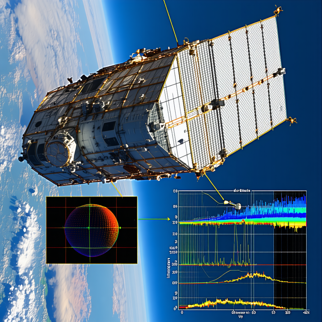 A Spacecraft, Possibly A Satellite, Flying High In The Sky