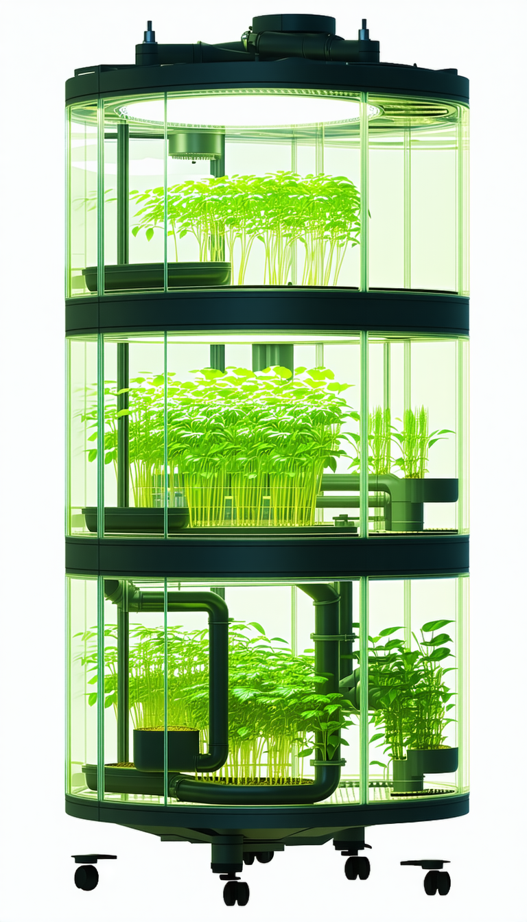 A Large, Multi-level Greenhouse Filled With Various Plants