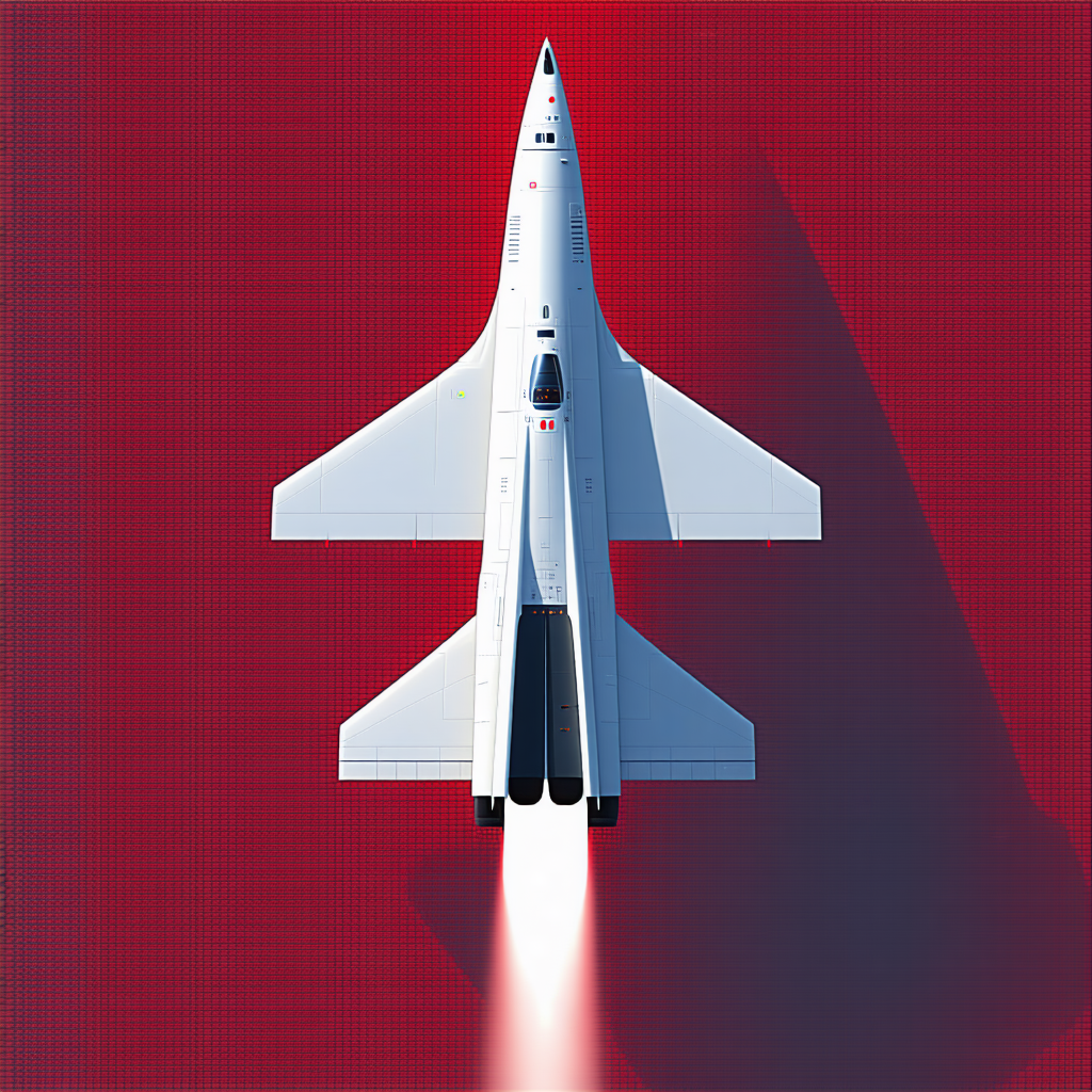 A White Jet Is Flying Through The Air, Leaving A Trail Of Smoke Behind It