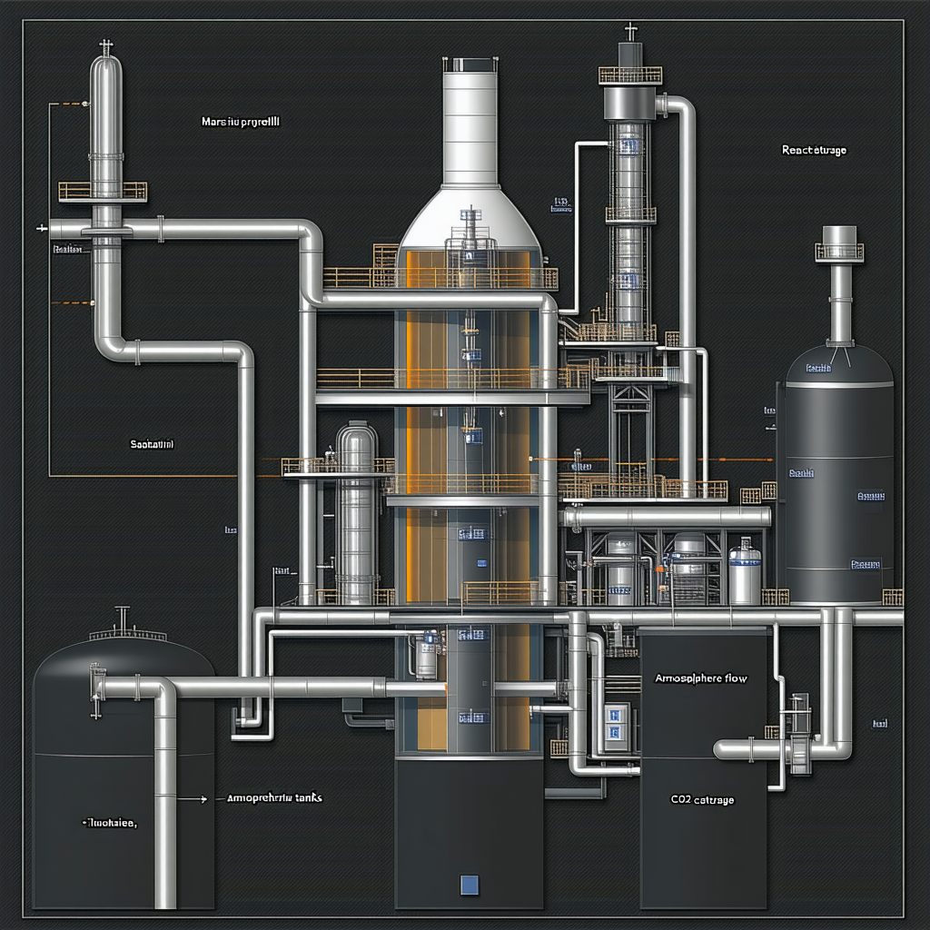 The Image Is A Detailed Drawing Of A Large Industrial Plant, Likely A Refinery Or A Chemical Plant