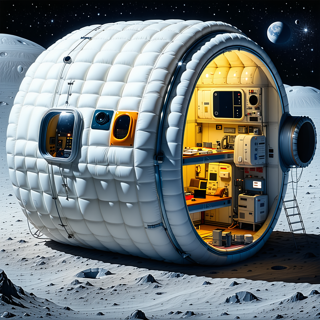 image, there large white spacecraft