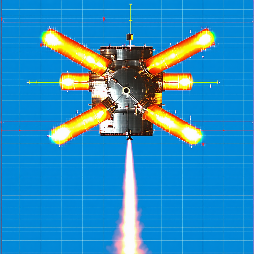 A Rocket Is Shown In The Image, With Its Engine On