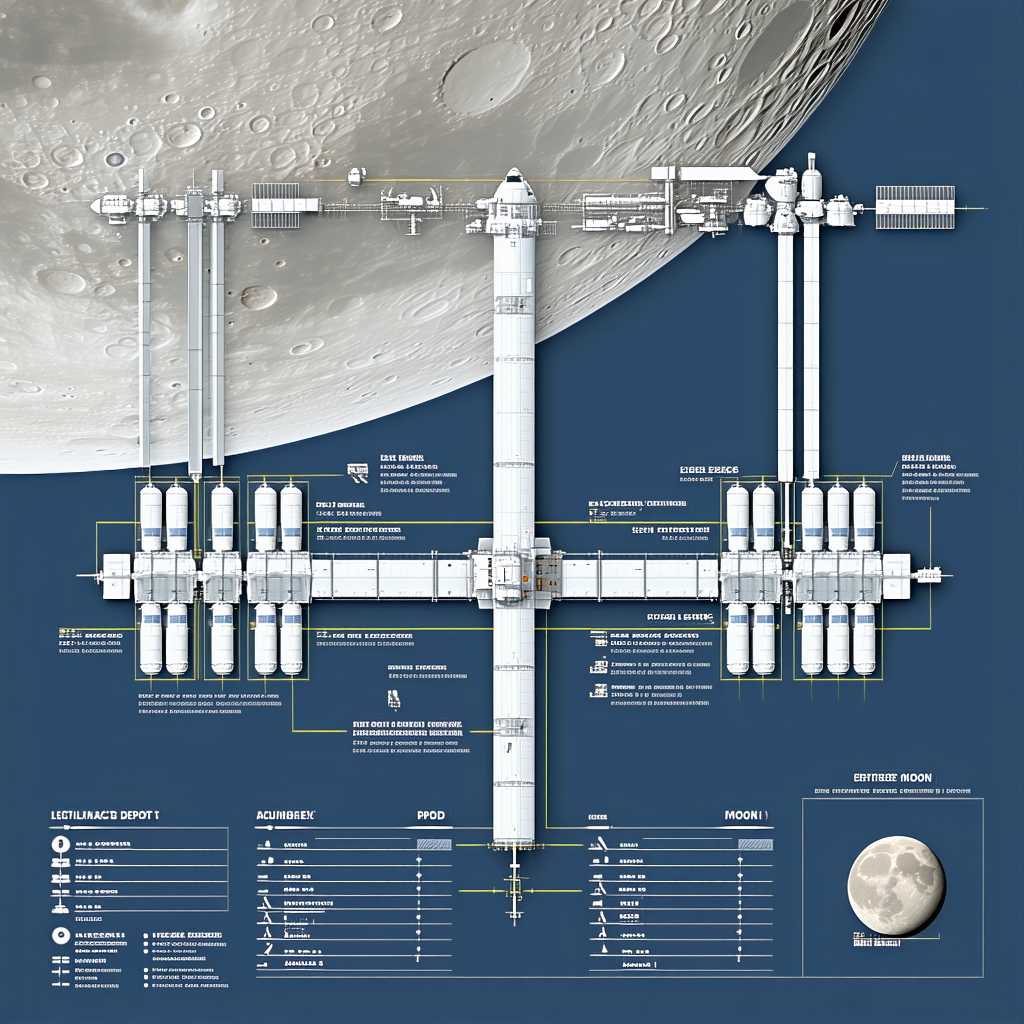 large space station shown diagram