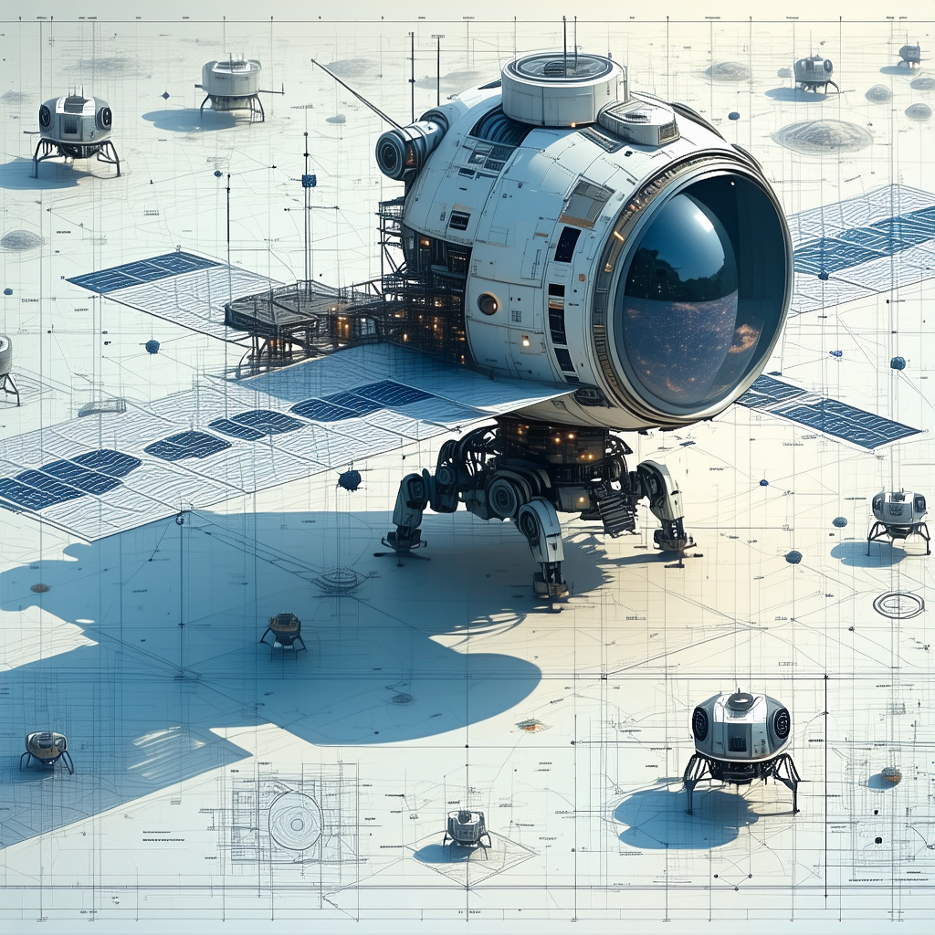 image, there large white spacecraft