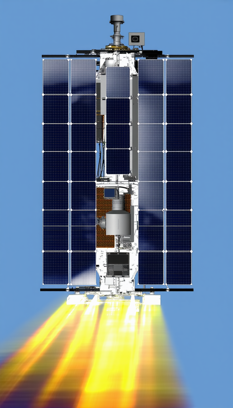 A Solar Panel With A Large Number Of Solar Panels Attached To It