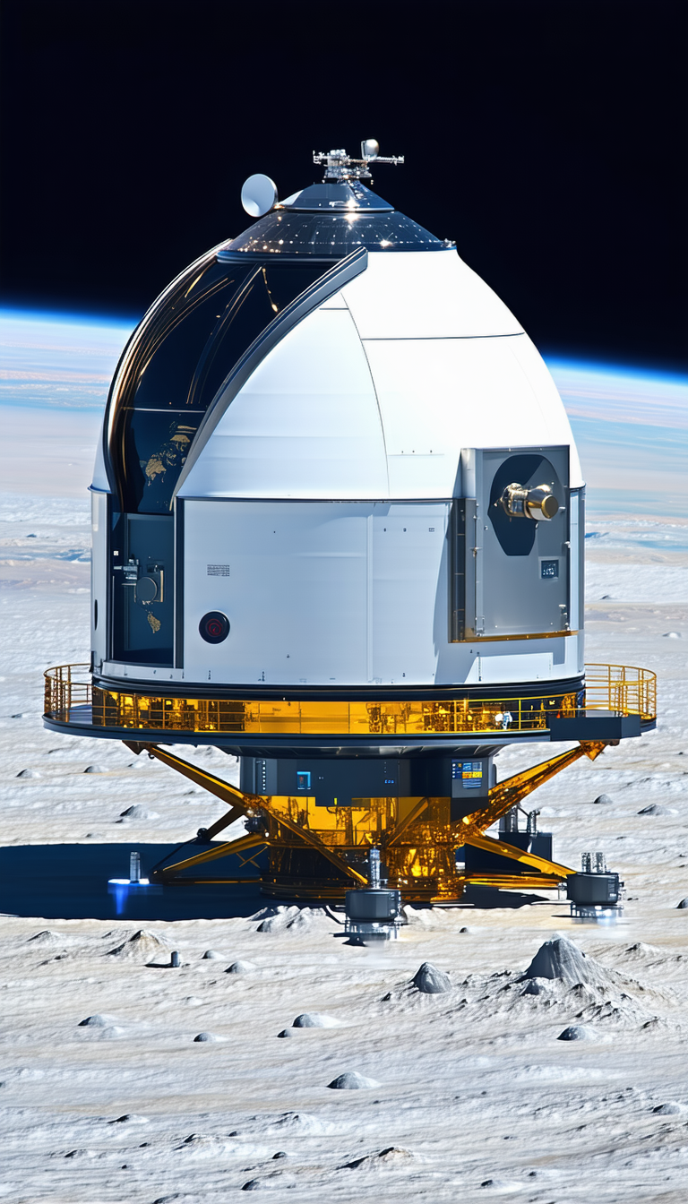 A Large White Dome Structure Is Sitting On A Rocky Surface