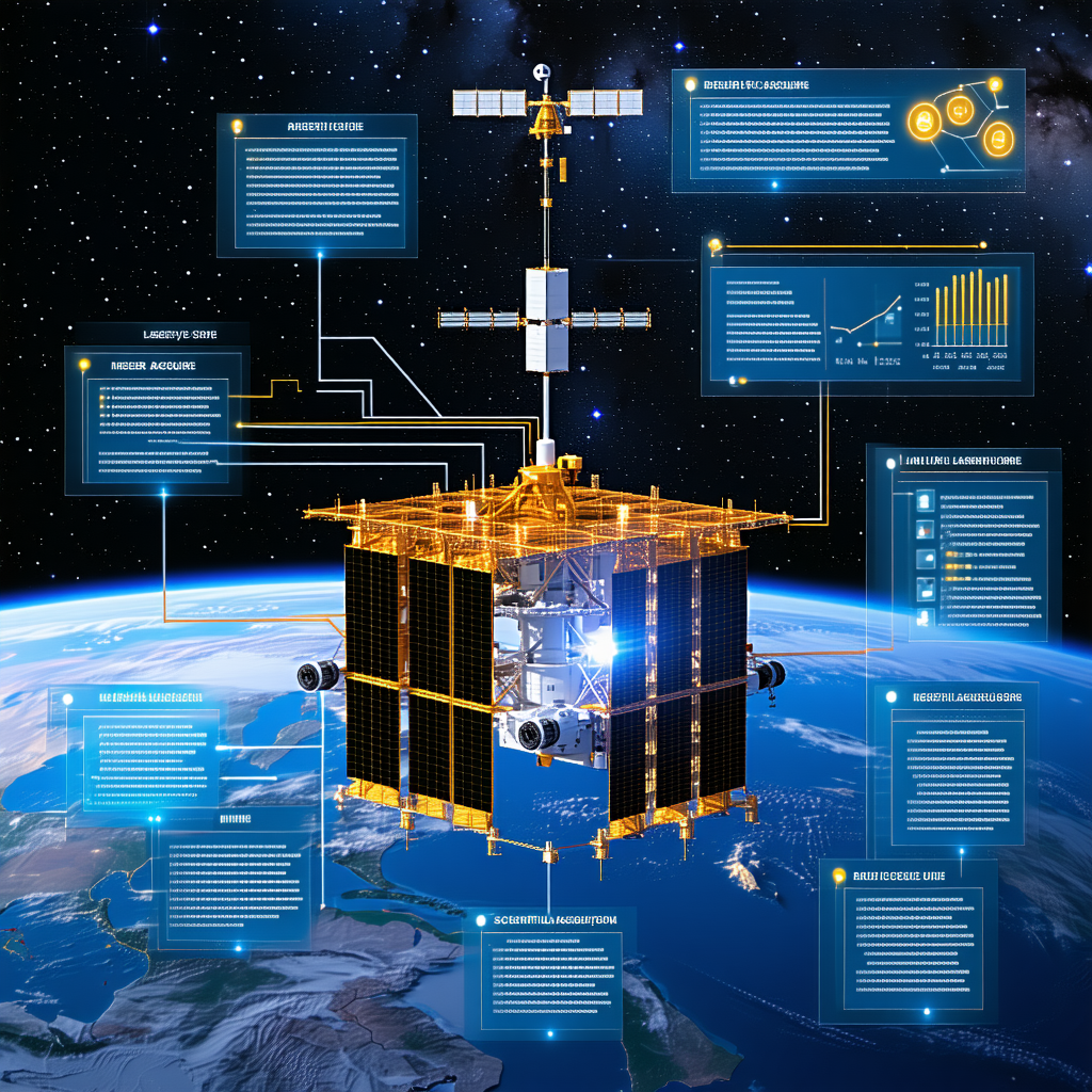 A Spacecraft, Possibly A Satellite, Floating In The Sky