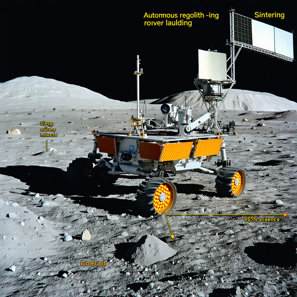 A Rover Vehicle On The Moon, With A Large Antenna On Top