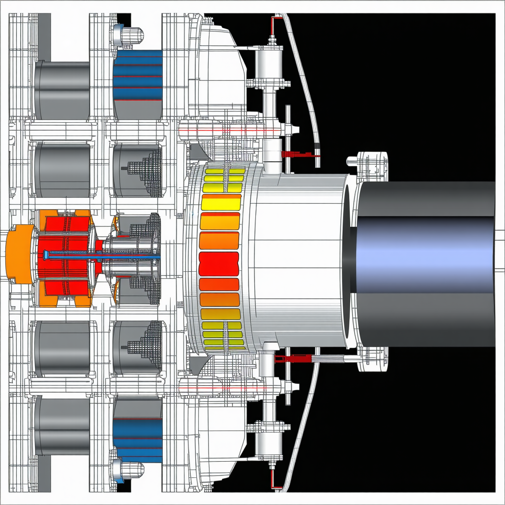 A Computer-generated Image Of A Turbine Engine Is Displayed