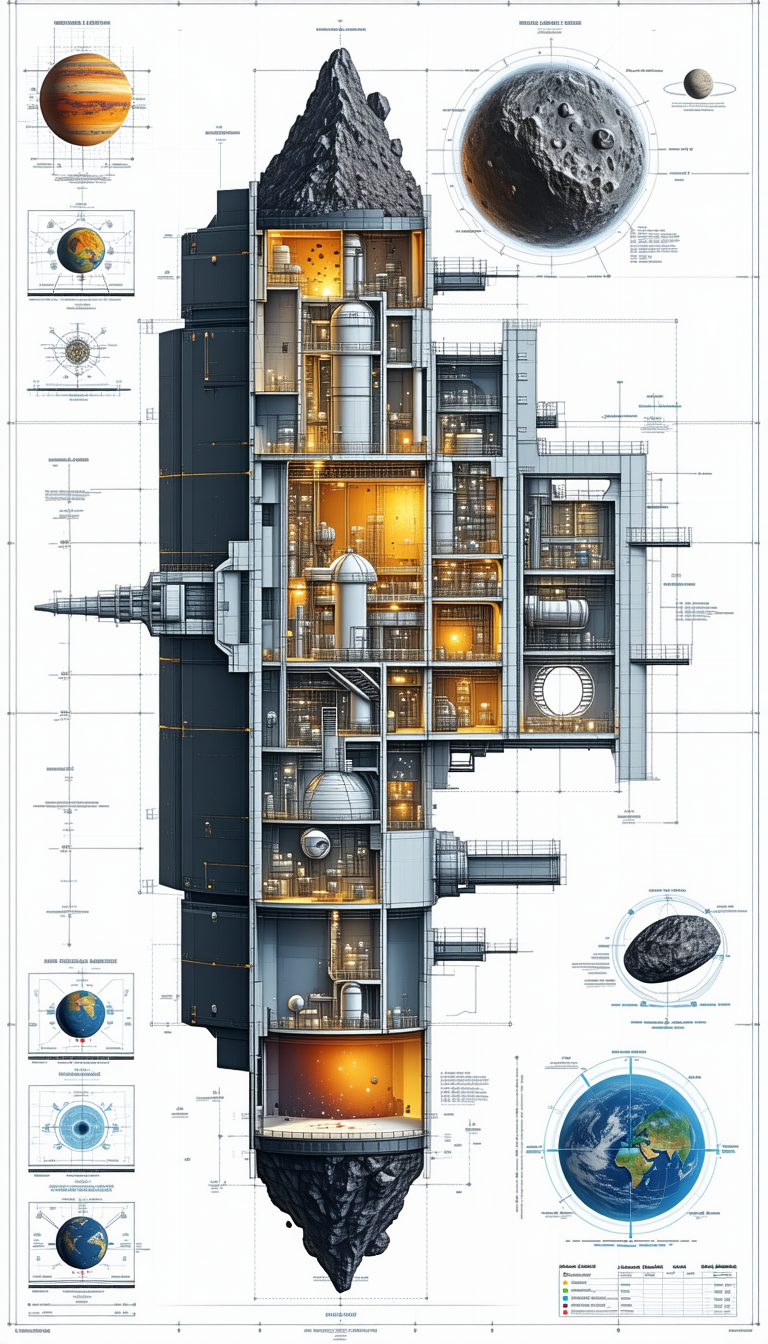 A Large, Multi-level Building Is Shown In A Detailed Drawing