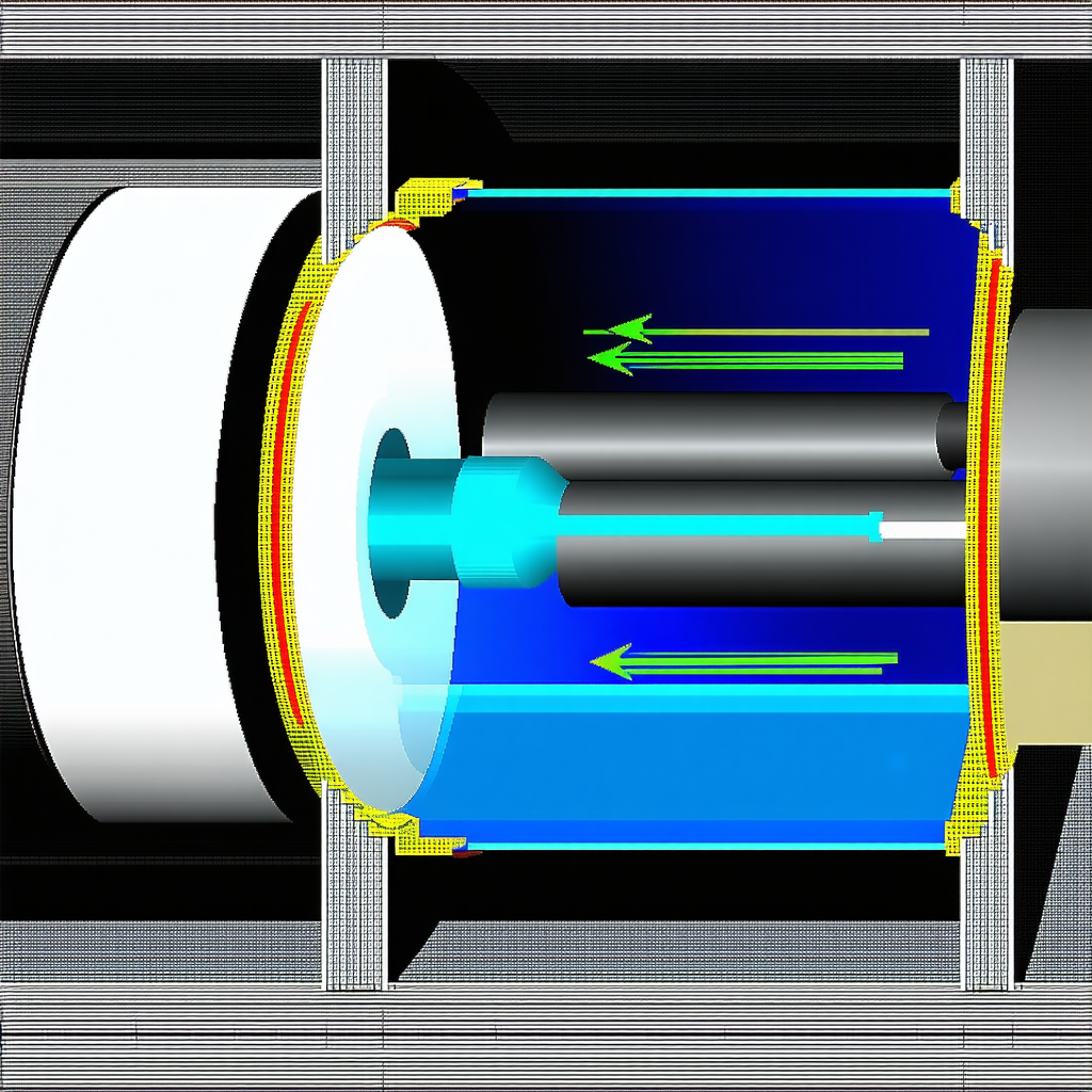 A Blue And White Image Of A Machine Is Shown