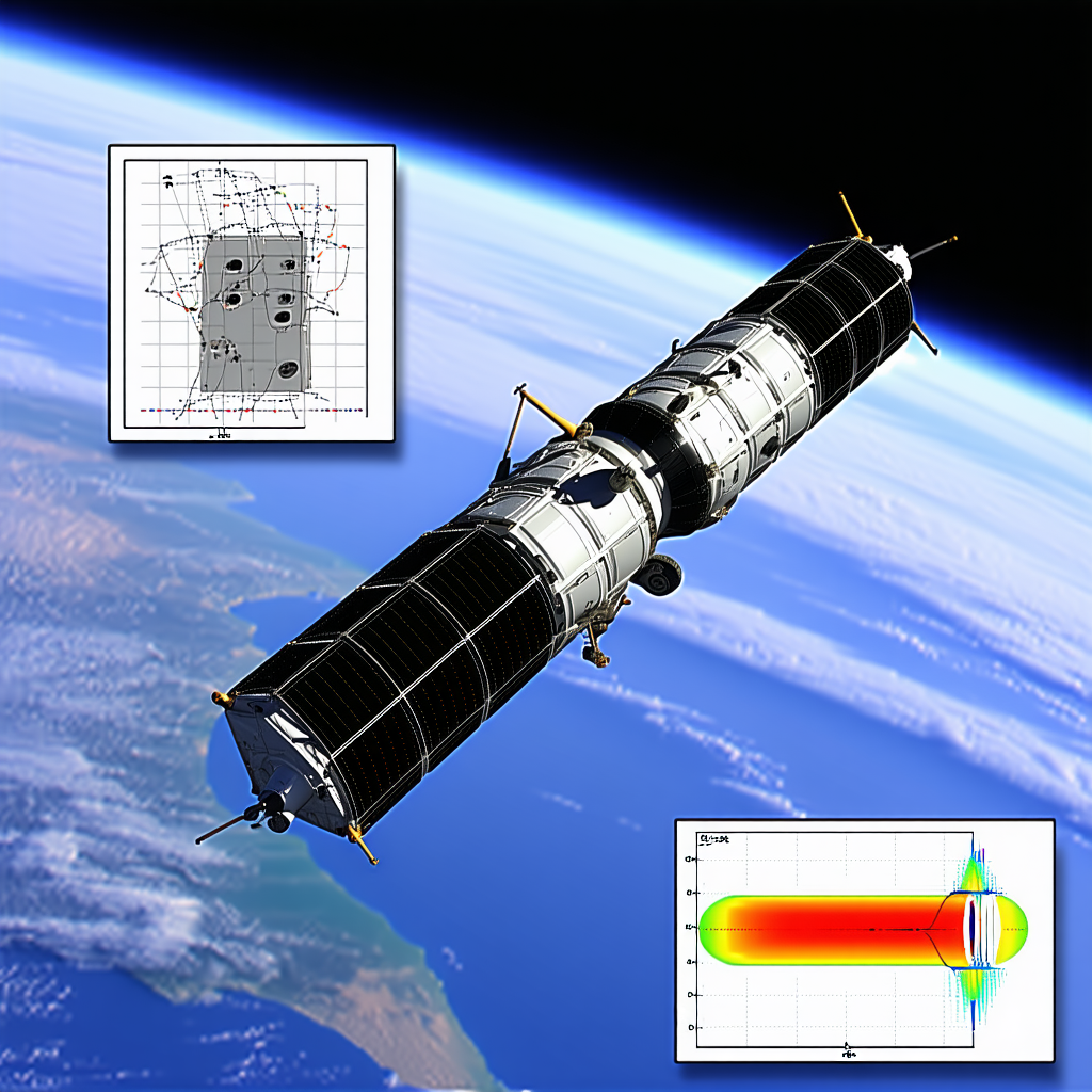 A Spacecraft, Possibly A Satellite, Flying Through The Sky