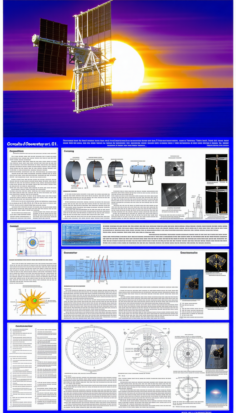 The Image Is A Poster That Features A Space Shuttle And A Satellite